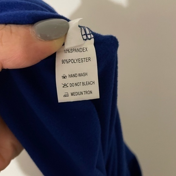 Blue‎ bodycon tight maxi dress size Small - Picture 6 of 10